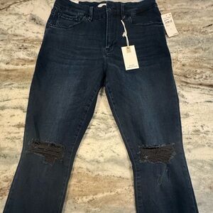 NWT Good American “Good Legs Crop” sculpting skinny jeans.